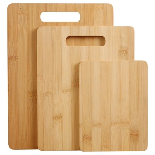 Gourmet Kitchen Natural Bamboo Cutting Board Set