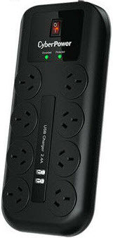 CyberPower 8 Way Outlet Surge Protector Power Board