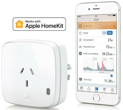 Elgato Eve Energy Switch & Power Meter Smart Plug for Apple HomeKit