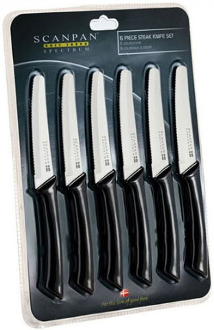 Scanpan 6-Piece Spectrum Steak Knife Set