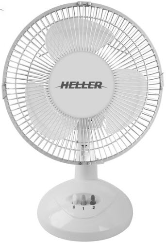 Heller 30cm White Desk Fan