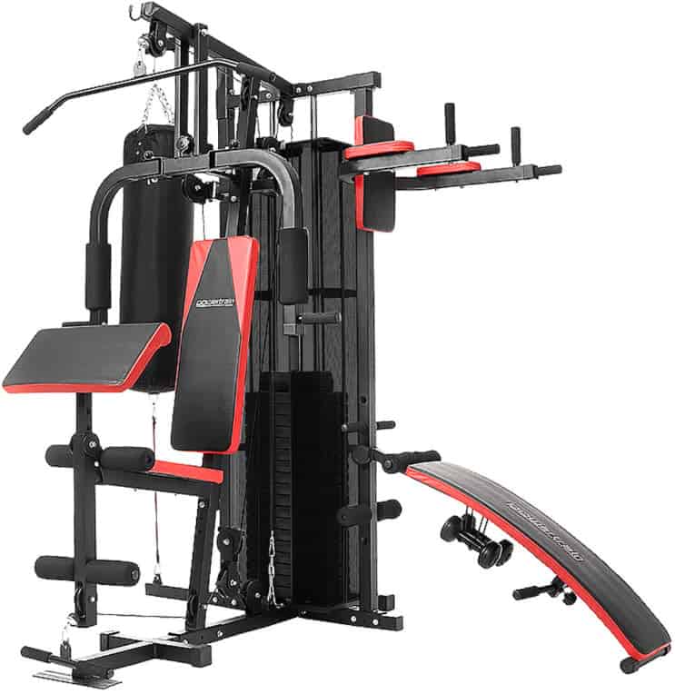 Powertrain Multi-Station Home Gym with Punching Bag