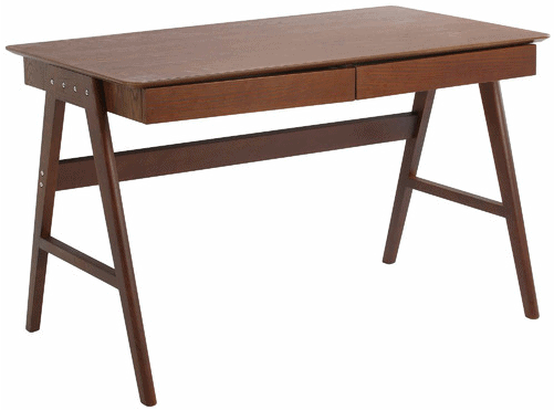 Milan Direct Walnut Torsby Office Writing Desk