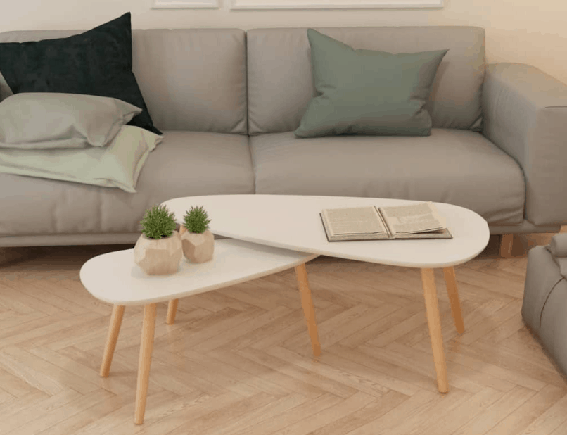 Solid Pinewood Coffee Table 2 Piece Set