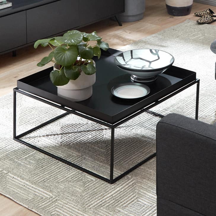 Como Tray Top Steel Coffee Table