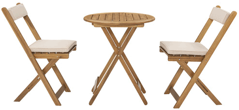Cordoba 3 Piece Foldable Acacia Patio Set