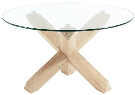 Vida & Co Susho Glass Top Coffee Table