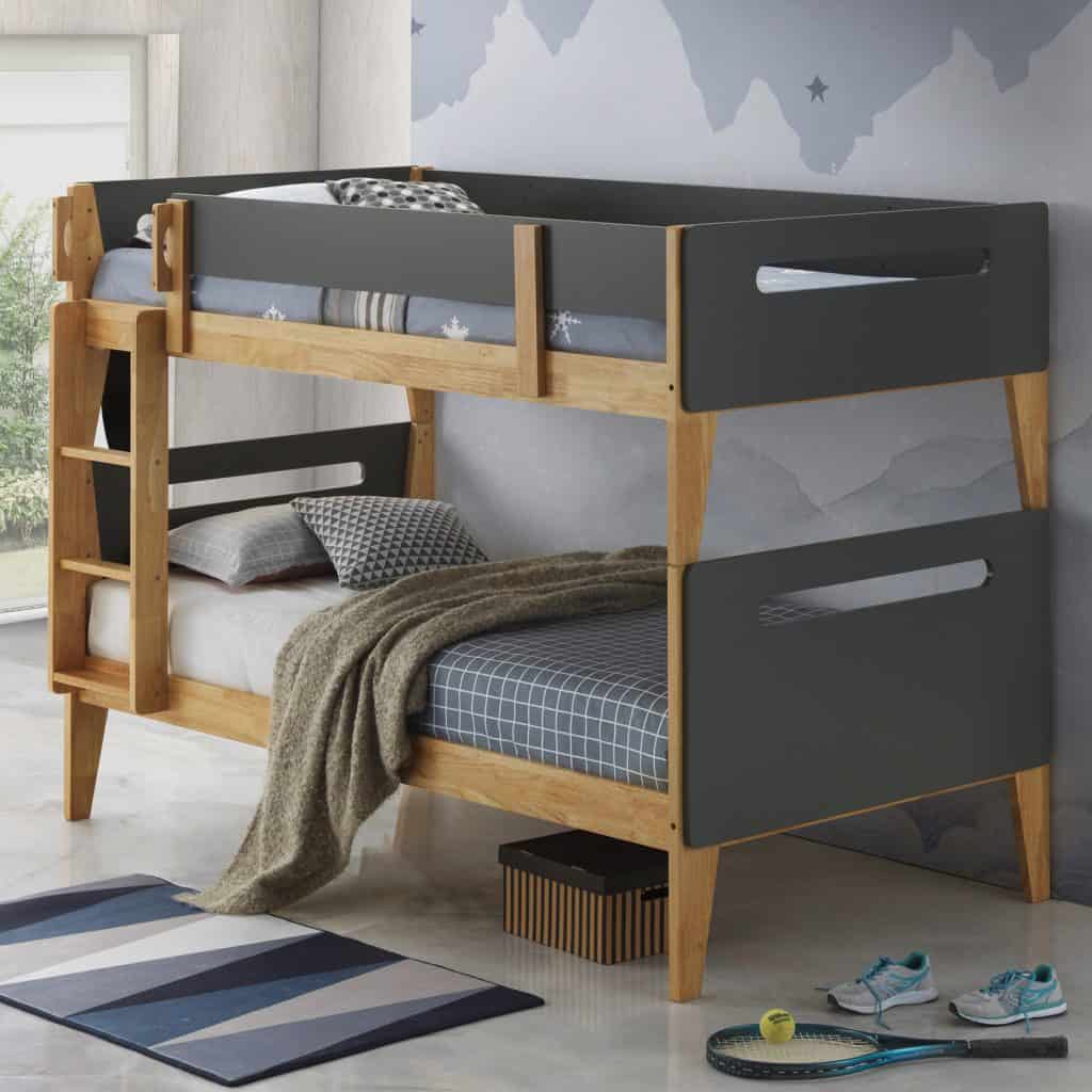 Vic Furniture Natural & Charcoal Casla Bunk Bed