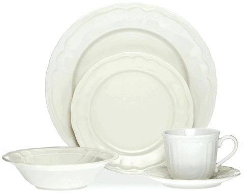 Noritake 20 Piece Baroque White Dinner Set