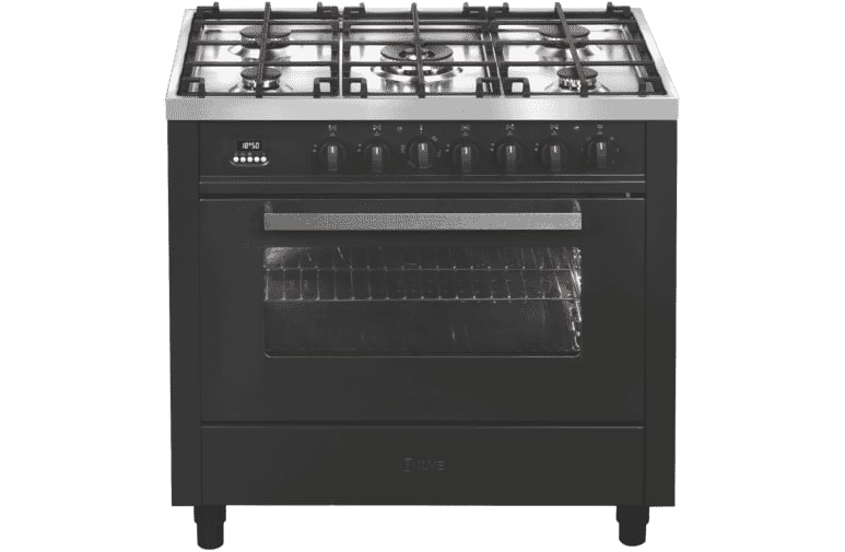 ILVE 90cm Dual Fuel Upright Cooker Graphite