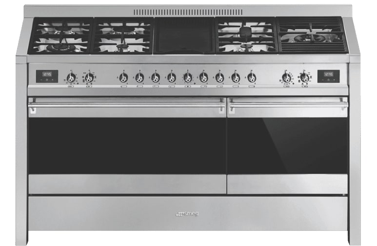 Largest Cooktop: Smeg 150cm Dual Fuel Upright Cooker