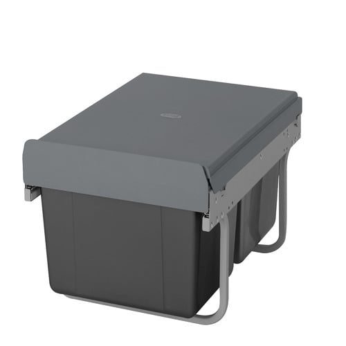 Domestique 30L twin slide out under sink waste bin