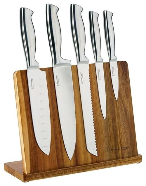 Stanley Rogers Magnetic 6-Piece Knife Block Set