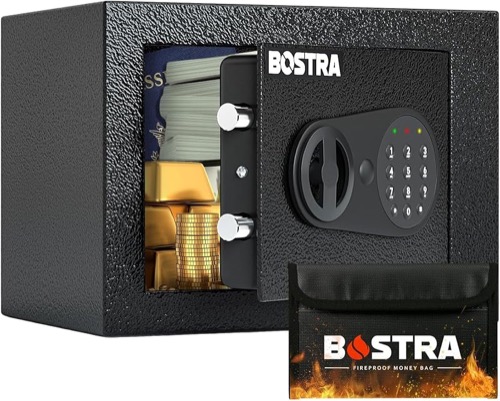 Compact sensor safe box with fireproof pouch