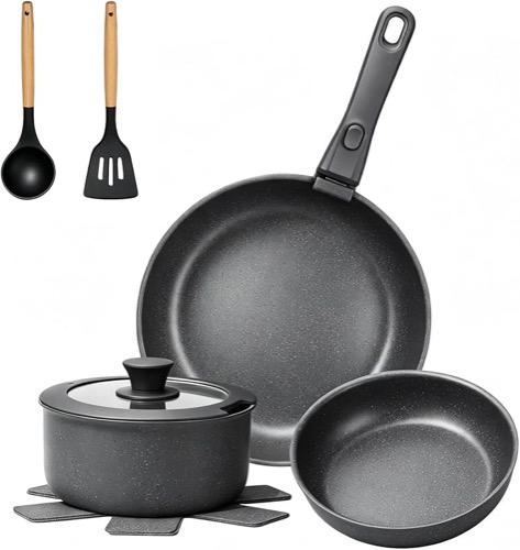 Stackable nonstick induction cookware
