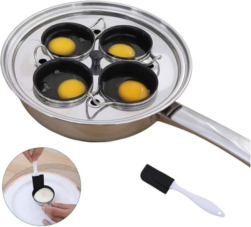 Stainless steel egg poacher pan
